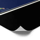 Bimini Island Bahamas von Space Satellite Karte Poster (Ecke)