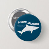 Bimini Islands Scuba Diving with Sharks - Bahamas Button (Vorne & Hinten)