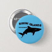 Bimini Islands Scuba Diving with Sharks - Bahamas Button (Vorne & Hinten)