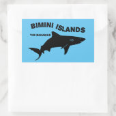 Bimini Islands Scuba Diving with Sharks - Bahamas Rechteckiger Aufkleber (Tasche)