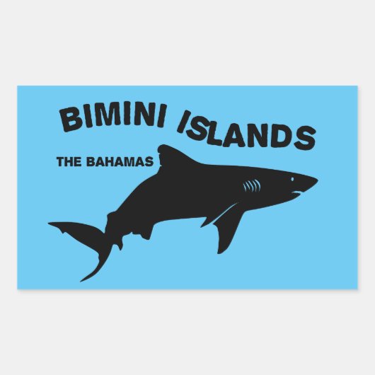 Bimini Islands Scuba Diving with Sharks - Bahamas Rechteckiger Aufkleber (Vorderseite)