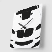 ~Bimmer~ WALL CLOCK, POP ART, KÜMMERN SIE! Quadratische Wanduhr (Winkel)