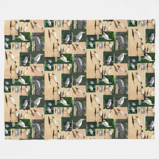 Bin Chicken Chronicles: Ein Ibis-FotoCollage Fleecedecke (Vorderseite (Horizontal))