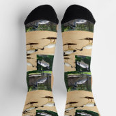 Bin Chicken Foto Collage, Crew Socken (Oben)