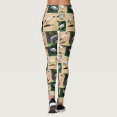 Bin Chicken Foto Collage, Leggings (Rückseite)