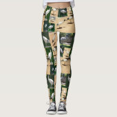 Bin Chicken Foto Collage, Leggings (Vorderseite)