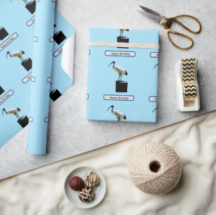 Bin Chicken, (Ibis) Ölfarbe, Geschenkpapier