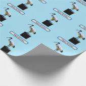 Bin Chicken, (Ibis) Ölfarbe, Geschenkpapier (Ecke)