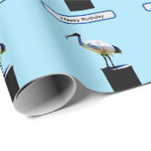 Bin Chicken, (Ibis) Ölfarbe, Geschenkpapier (Rolleneckpunkt)