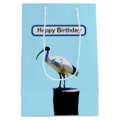 Bin Chicken, (Ibis) Ölfarbe, Mittlere Geschenktüte (Rückseite)