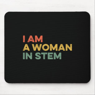 Bin eine Frau in sternistischer, weiblicher Mathem Mousepad