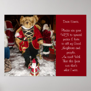 Bin ganz okay mit dem Santa-Plakat Poster