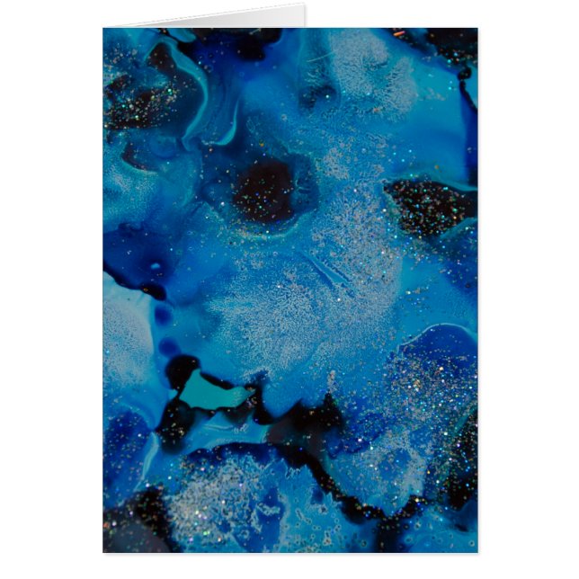 Bin I Blue - Abstrakt blauer Farbhintergrund (Vorne)