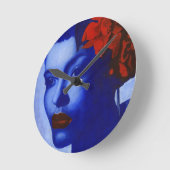 Bin ich blau runde wanduhr (Winkel)