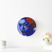 Bin ich blau runde wanduhr (Zuhause)