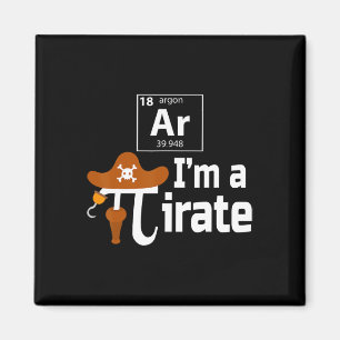 Bin ich ein Pirate Funny Pi Pun Science März 14 3. Magnet