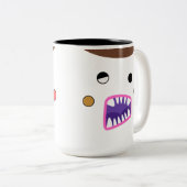 Bin ich erreichbar / unzugänglich Chibi Smilie Zweifarbige Tasse (VorderseiteRechts)