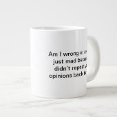 Bin ich falsch Jumbo-Tasse (Vorderseite Rechts)