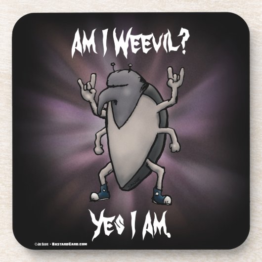 Bin ich mit Schwermetall-Cartoon Getränkeuntersetzer (Vorderseite)