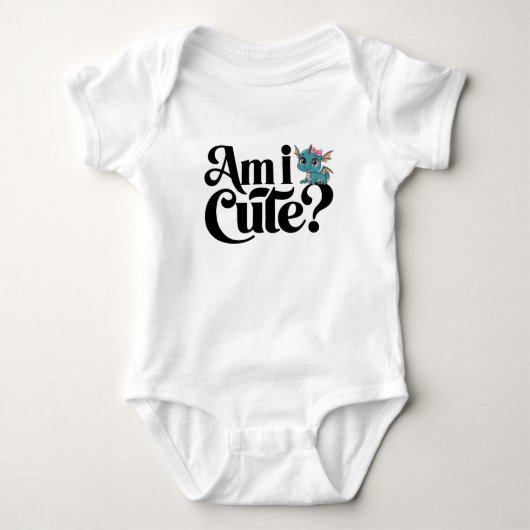 Bin ich Niedlich Baby Strampler (Vorderseite)