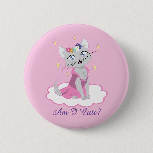 Bin ich Niedlich? Button (Vorderseite)