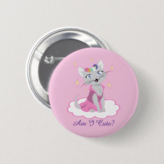 Bin ich Niedlich? Button (Vorne & Hinten)