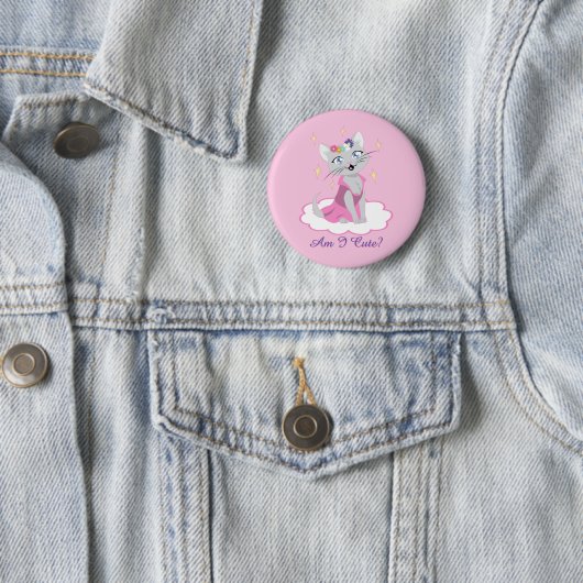 Bin ich Niedlich? Button (Beispiel)