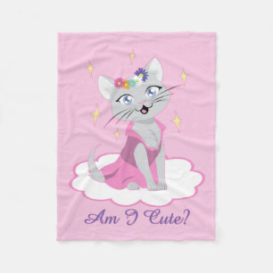 Bin ich Niedlich? Fleecedecke