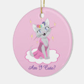 Bin ich Niedlich? Keramik Ornament (Links)