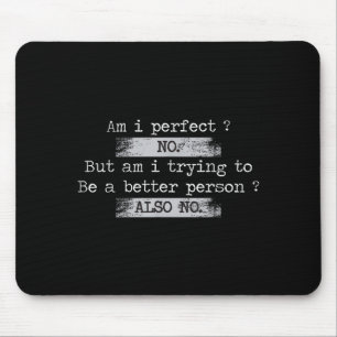 Bin ich perfekt_ Nein Retro Vintage abgenutzt Lust Mousepad