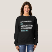 Bin ich perfekt Sarkastischer Humor-Witz-Aussage Sweatshirt (Vorne ganz)