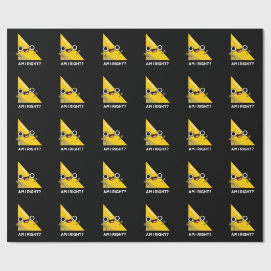 Bin ich rechts glast rechts Puck Dark BG Geschenkpapier (Flach)