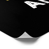 Bin ich rechts glast rechts Puck Dark BG Poster (Ecke)