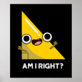 Bin ich rechts glast rechts Puck Dark BG Poster (Vorne)