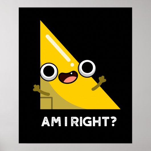 Bin ich rechts glast rechts Puck Dark BG Poster (Vorne)