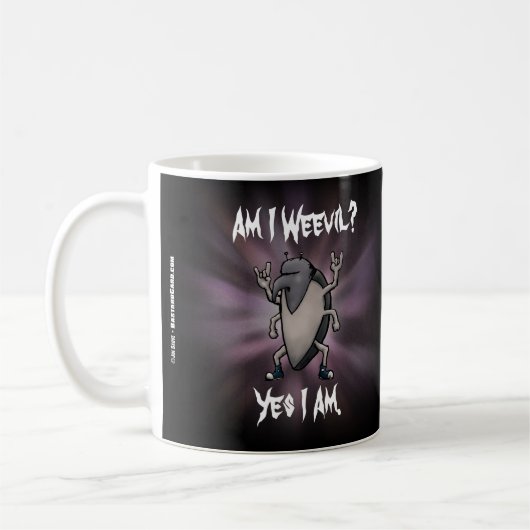 Bin ich übel Funny Heavy Metal Kaffeetasse (Links)