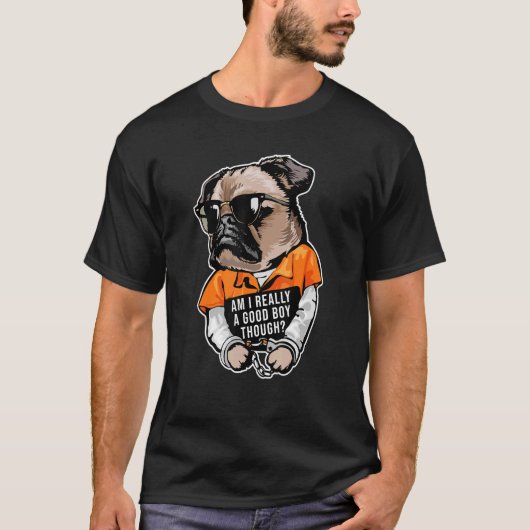 Bin ich wirklich ein guter Junge, obwohl Hundebesi T-Shirt (Vorderseite)