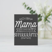 Bin Mama ist der Superträger Postkarte (Stehend Vorderseite)