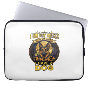 Bin nicht allein, habe Hund Halloween_1 Laptopschutzhülle