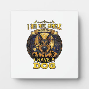 Bin nicht Single habe Hund Halloween_1 Fotoplatte