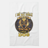 Bin nicht Single Habe Hund Halloween_1 Geschirrtuch (Vertikal)