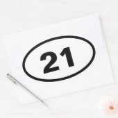 Bin Number Oval Aufkleber (Umschlag)