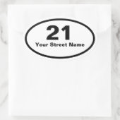 Bin Number Street Name Oval Sticker (Tasche)