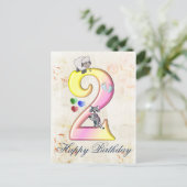 Bin Zwei Postkarte (Stehend Vorderseite)