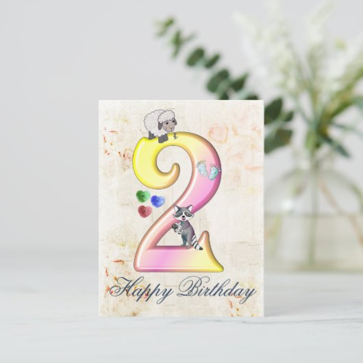 Bin Zwei Postkarte (Stehend Vorderseite)