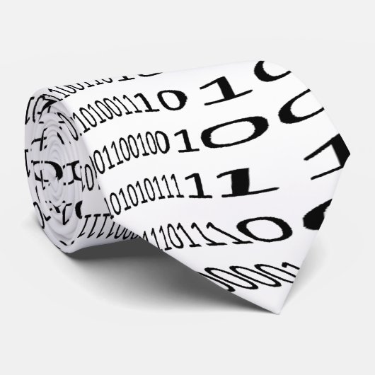 binär binary Code Krawatte (Gerollt)