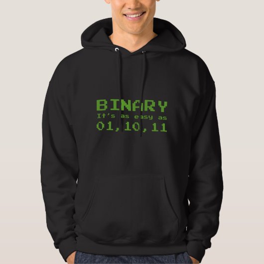 Binär ist es so einfach wie 01,10,11 hoodie (Vorderseite)
