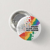 Binär ist für Code, nicht für Geschlecht. Button (Vorne & Hinten)