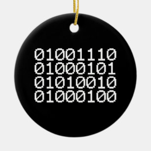 BINÄR-NERD KERAMIK ORNAMENT