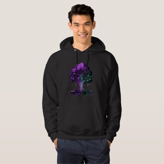 Binärbaum-Coder-Computerprogrammiererentwurf Hoodie (Vorne ganz)